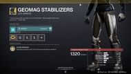Geomag Stabilizers exotic leg armor (Image via Bungie)